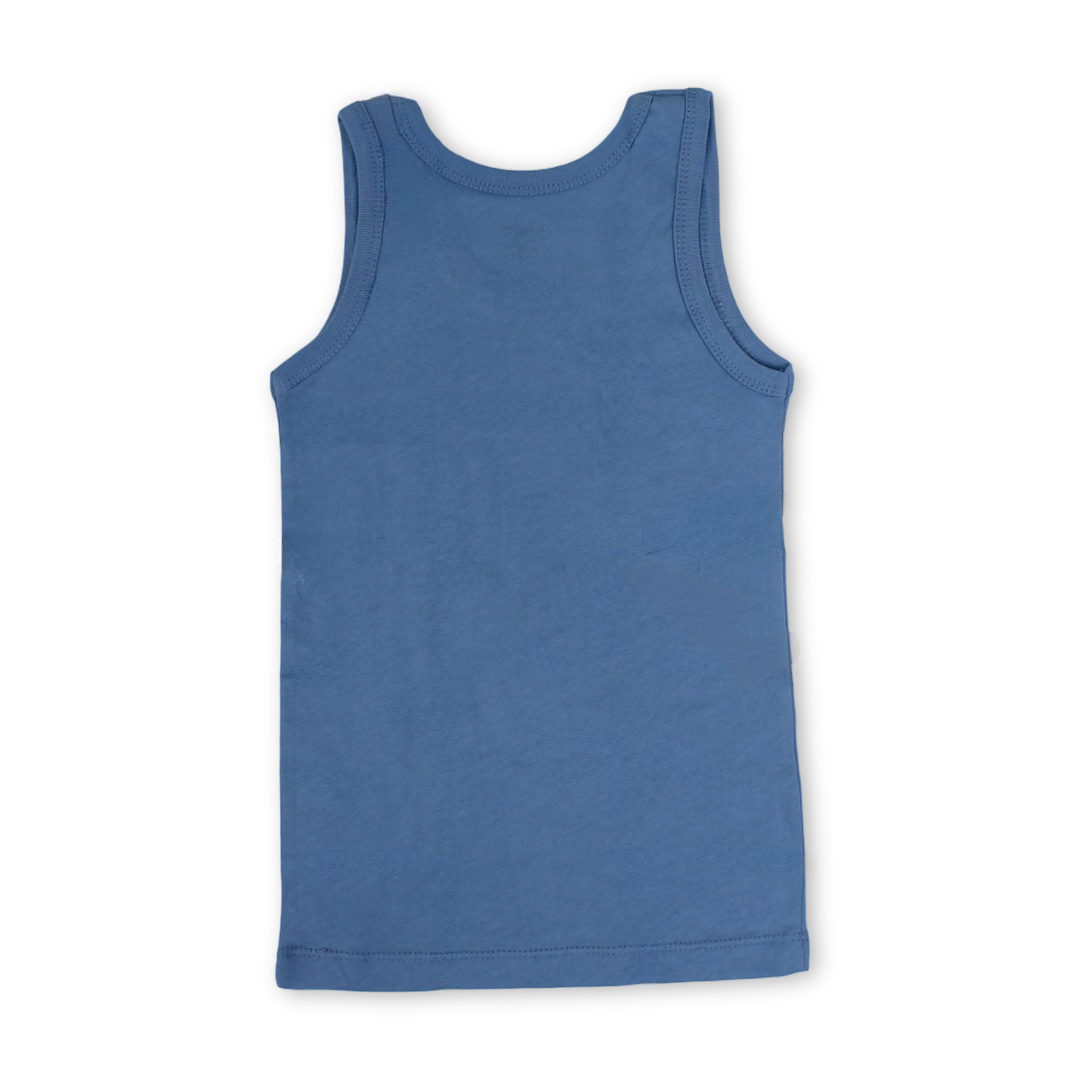 Boys Cotton Sleeveless Undershirt – Blue