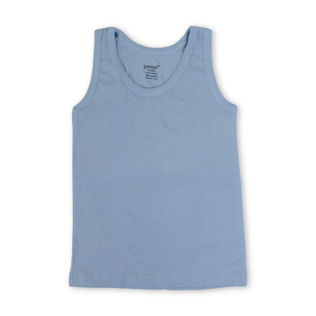 Boys Cotton Sleeveless Undershirt – Baby Blue - Clothing - Junior