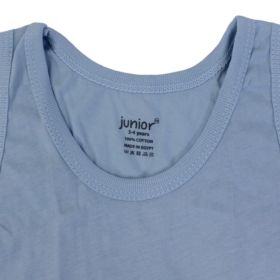 Boys Cotton Sleeveless Undershirt – Baby Blue