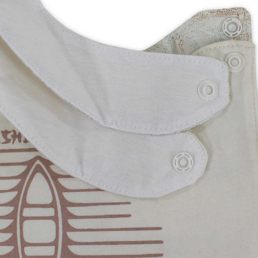 Cotton Baby Bib – Off-White (Pack Of 2)