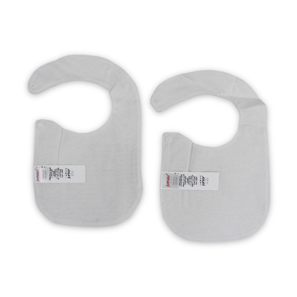 Cotton Baby Bib – Off-White (Pack Of 2)