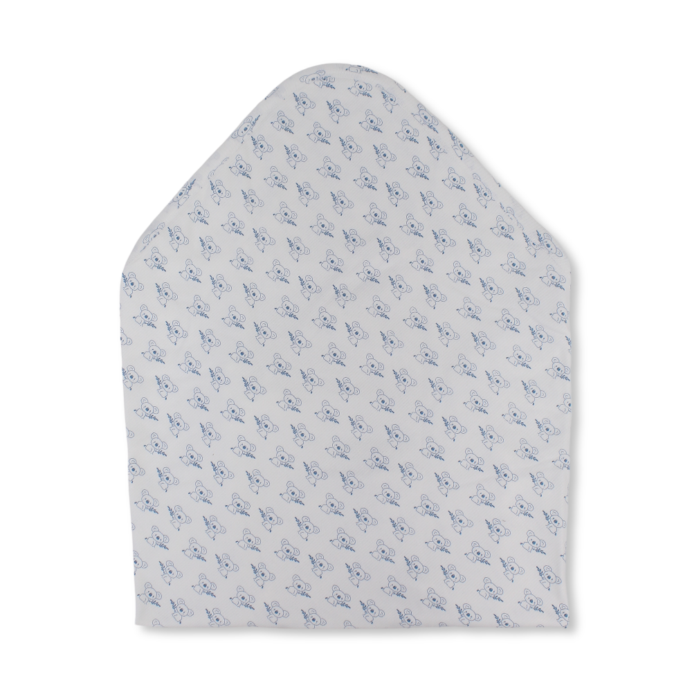 Cotton Baby Blanket – Off-White with Koala Print