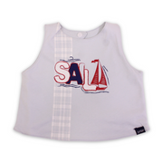 Cotton Baby Bib – "Sail" Print