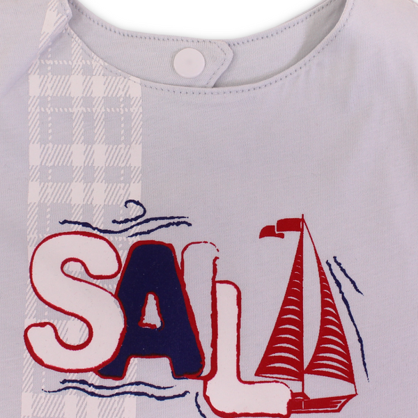 Cotton Baby Bib – "Sail" Print