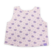 Cotton Baby Bib – Off-White with Cats Print