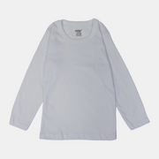 Boys Cotton Long-Sleeved Undershirt – White