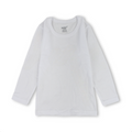 Girls Cotton Long-Sleeved Undershirt – White