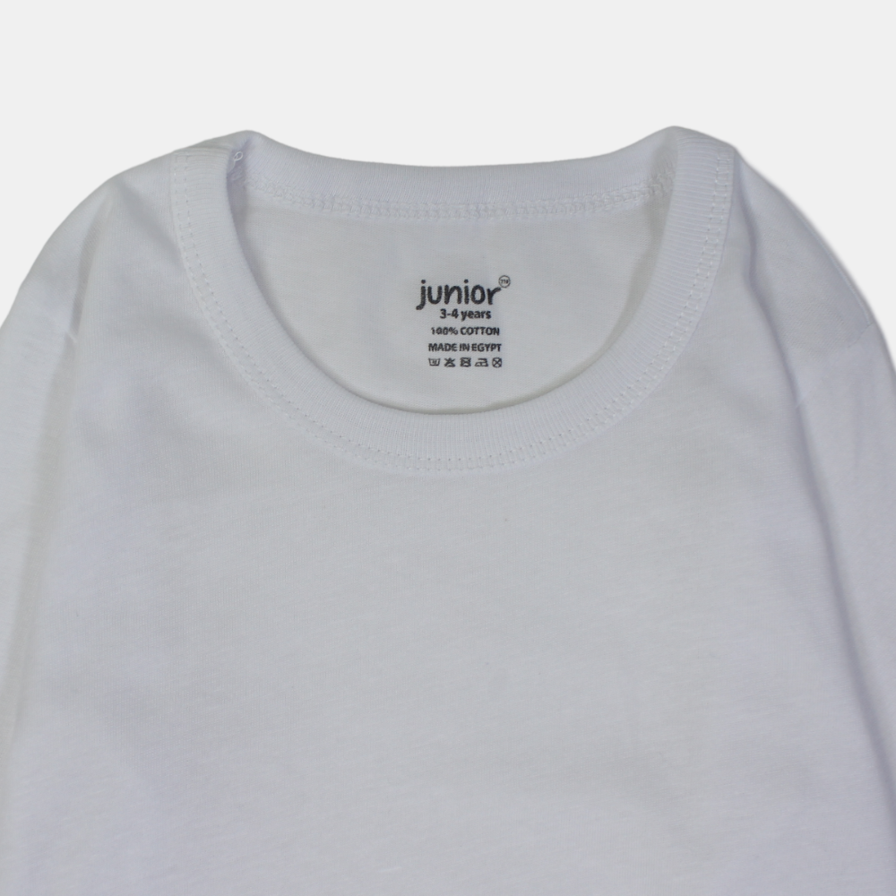 Boys Cotton Long-Sleeved Undershirt – White