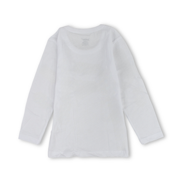 Girls Cotton Long-Sleeved Undershirt – White