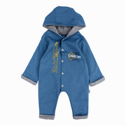 Baby Boys Cotton Footless Onesie - Indigo with “COLLECTOR” Print