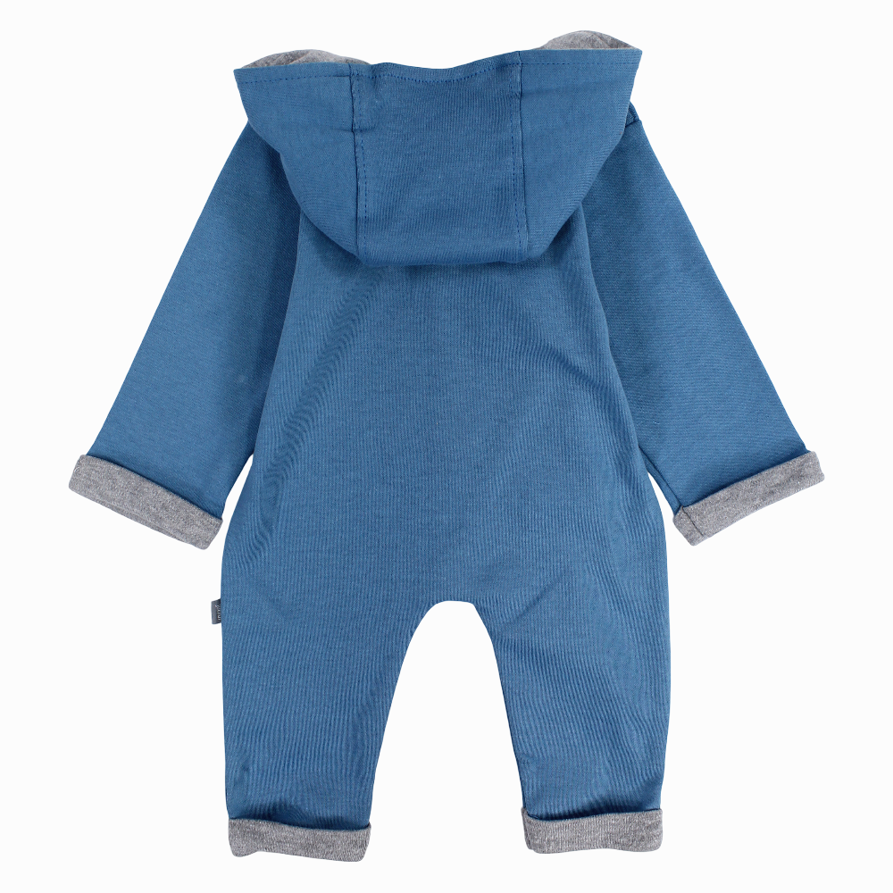 Baby Boy Cotton Onesie - Indigo with “COLLECTOR” Print