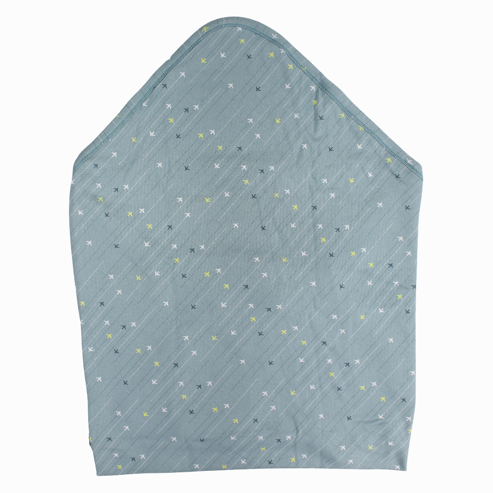 Cotton Baby Boy Blanket – Mint With Airplane Design