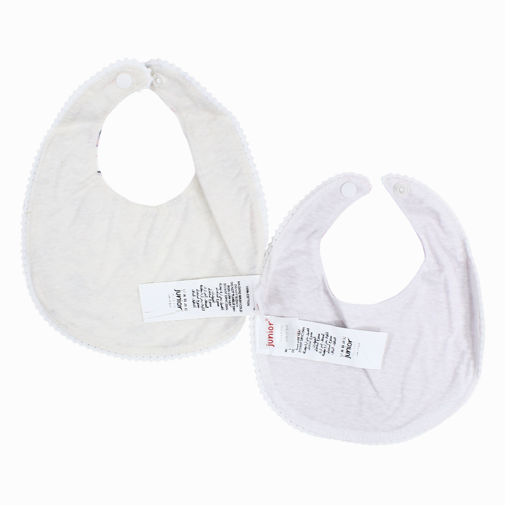 Cotton Bib – Purple with Hungry Dino Print (2Pcs)