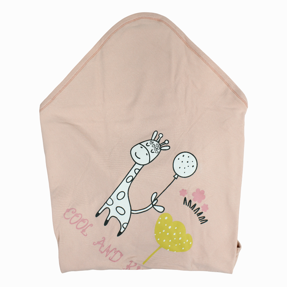 Baby Cotton Blanket – Pink with "Cool and Kind" Print