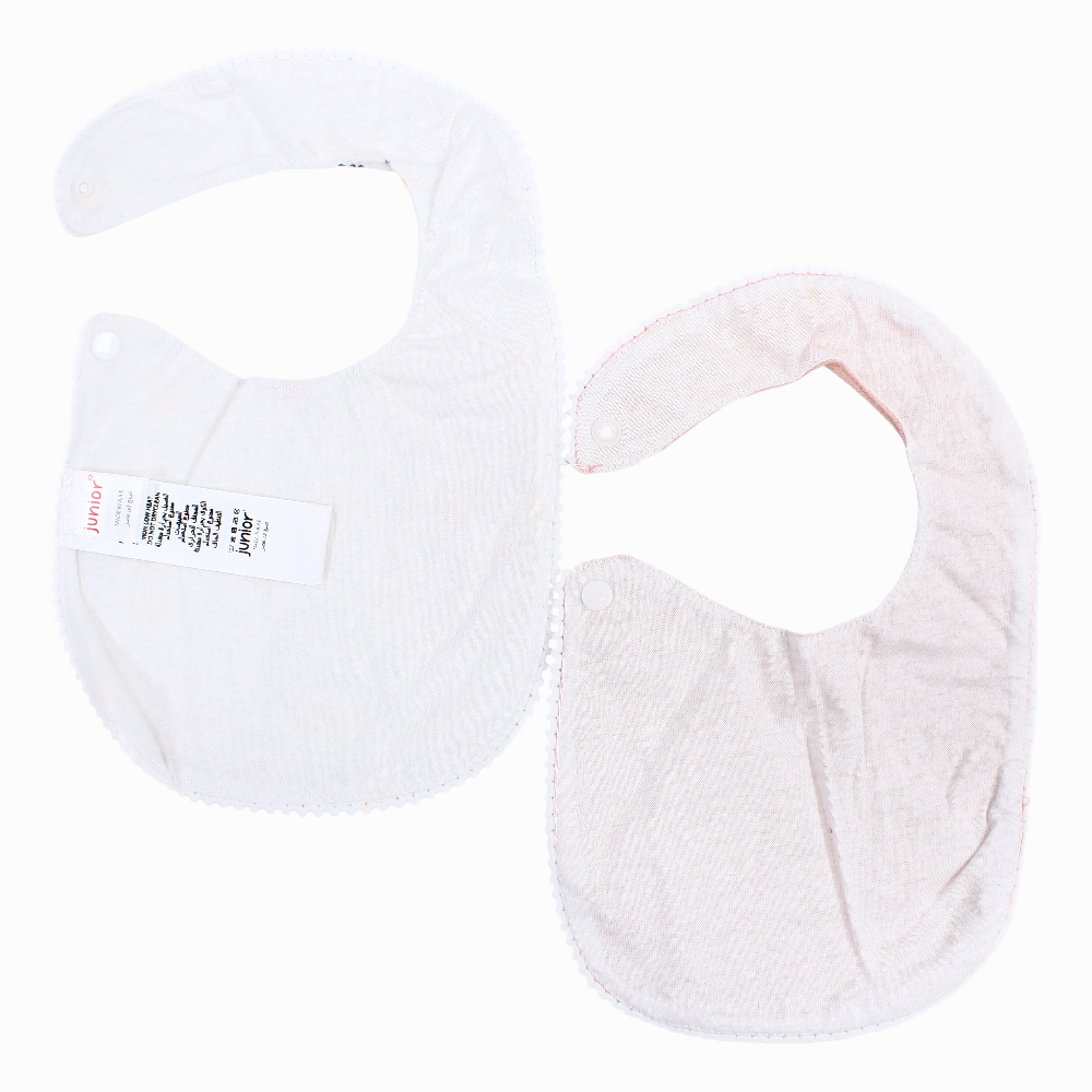 Cotton Bib – Pink with "Cool and Kind" Print (2Pcs)