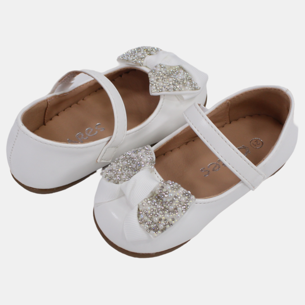 Baby Girls Leather Shoes with a Cute Bow