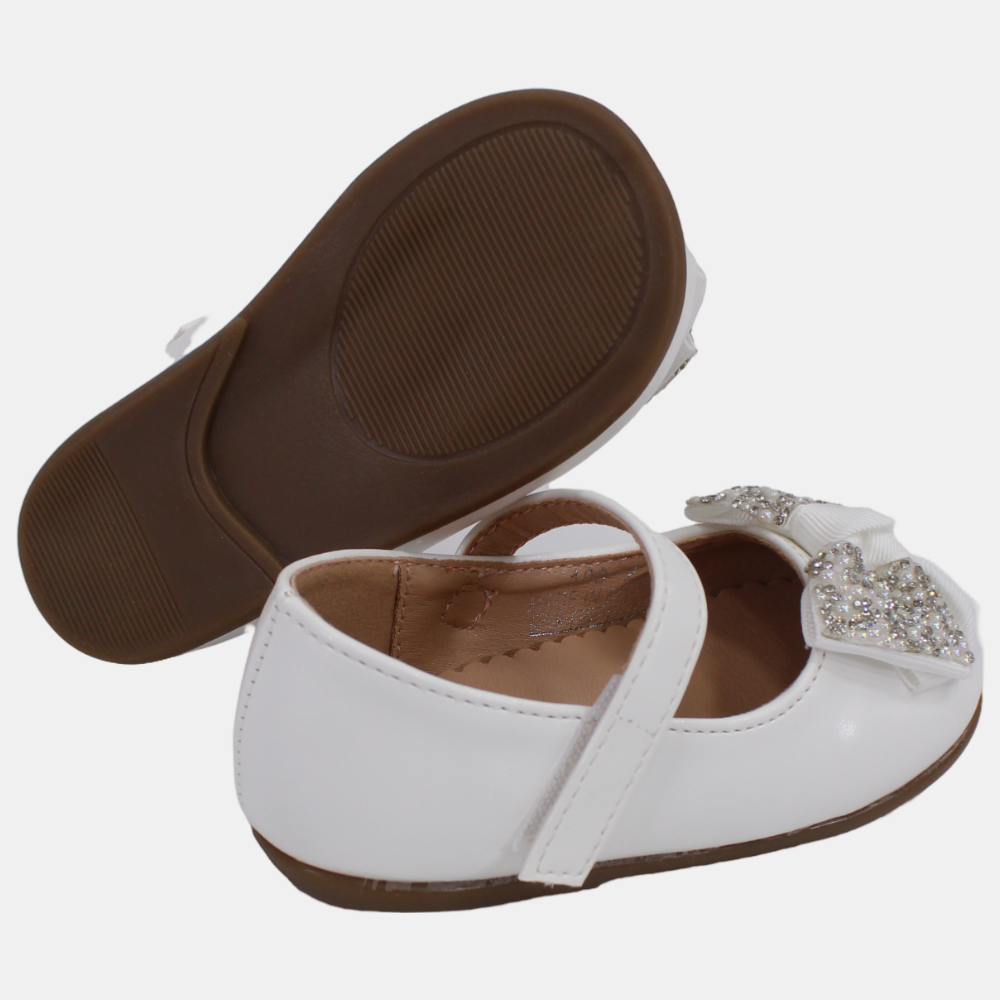 Baby Girls Leather Shoes with a Cute Bow