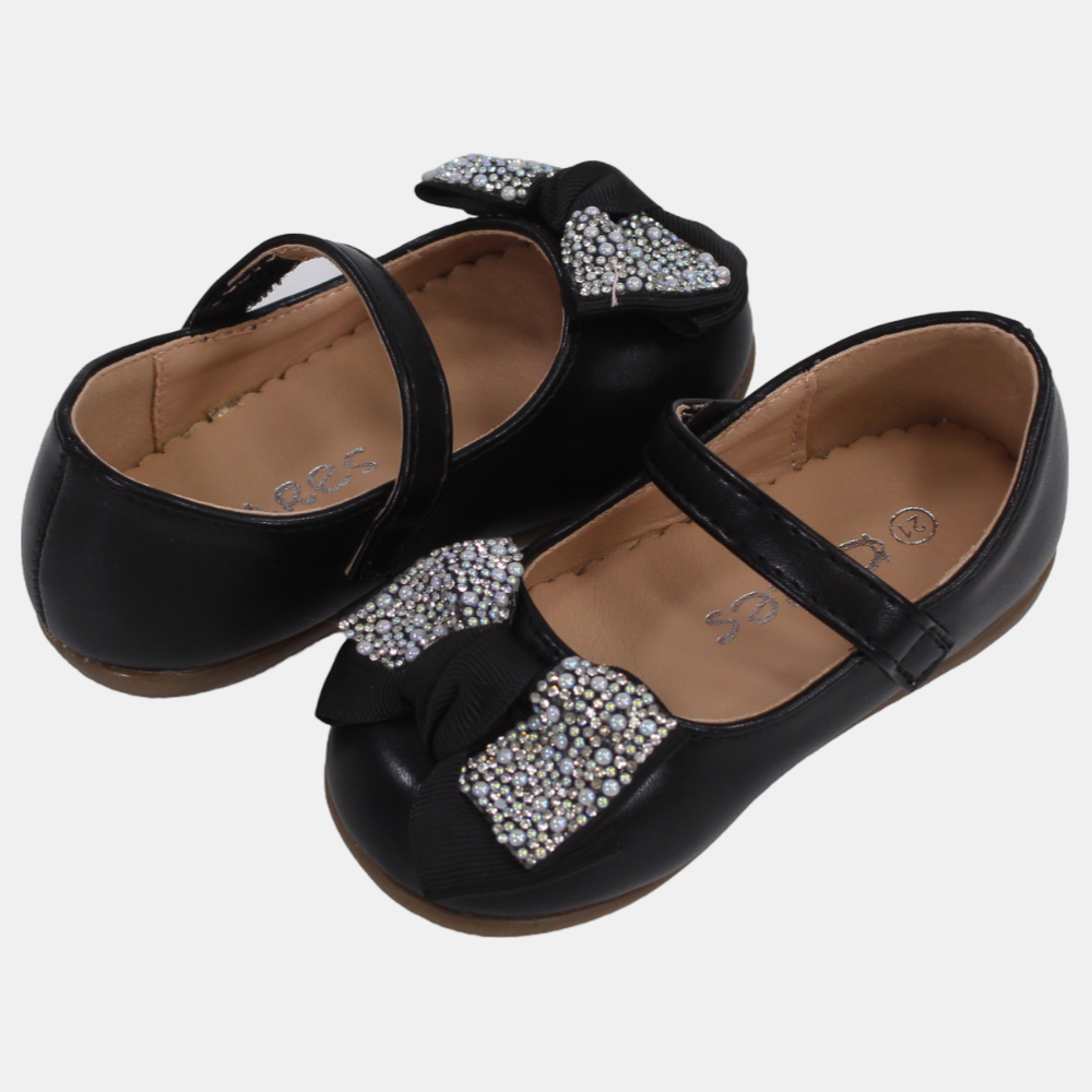 Baby Girls Leather Shoes with a Cute Bow