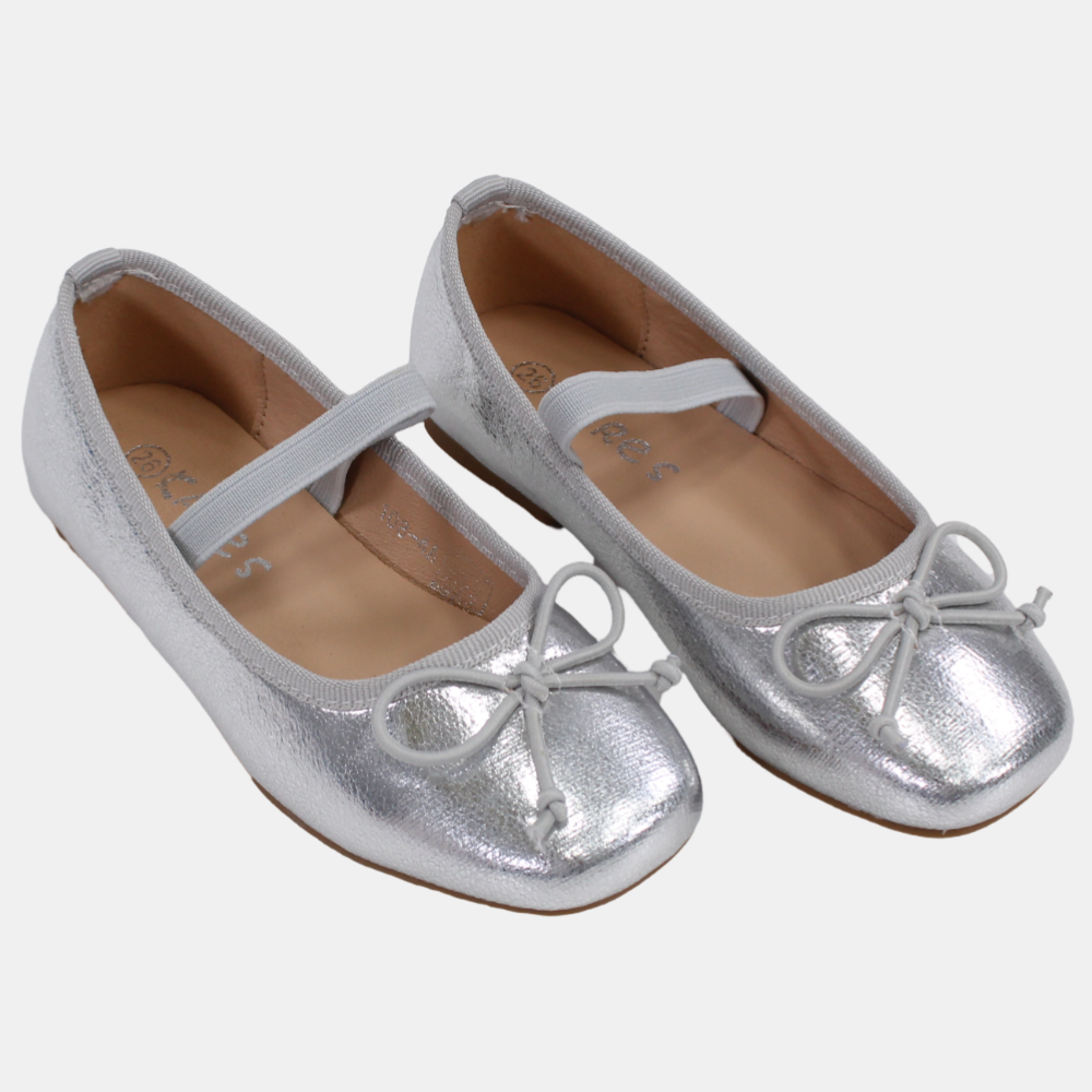 Girls Leather Ballerina Shoes - Shiny Colors