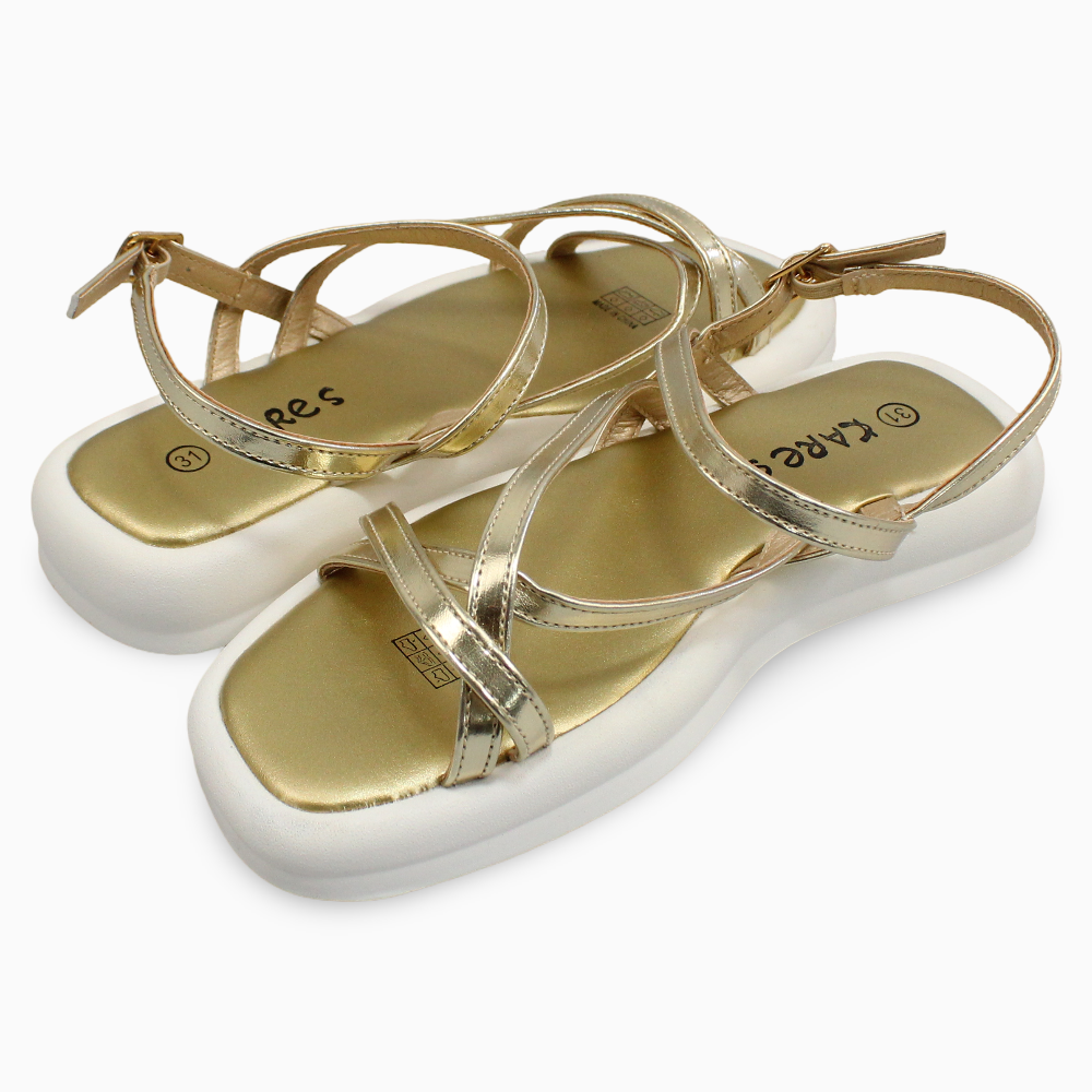 Girls Leather Sandals – Shiny