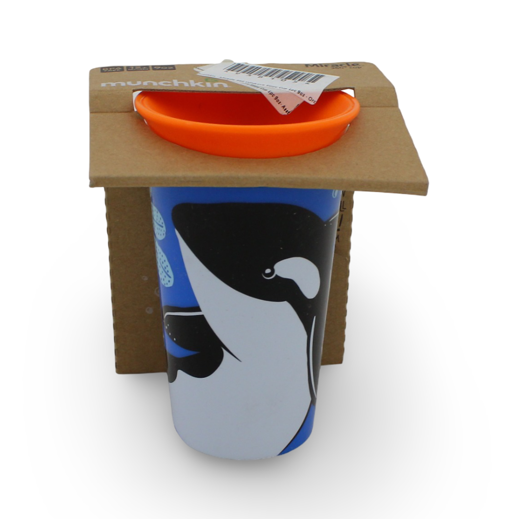 Munchkin Miracle 360° Wild Love Sippy Cup 266ml +12m – Blue Whale