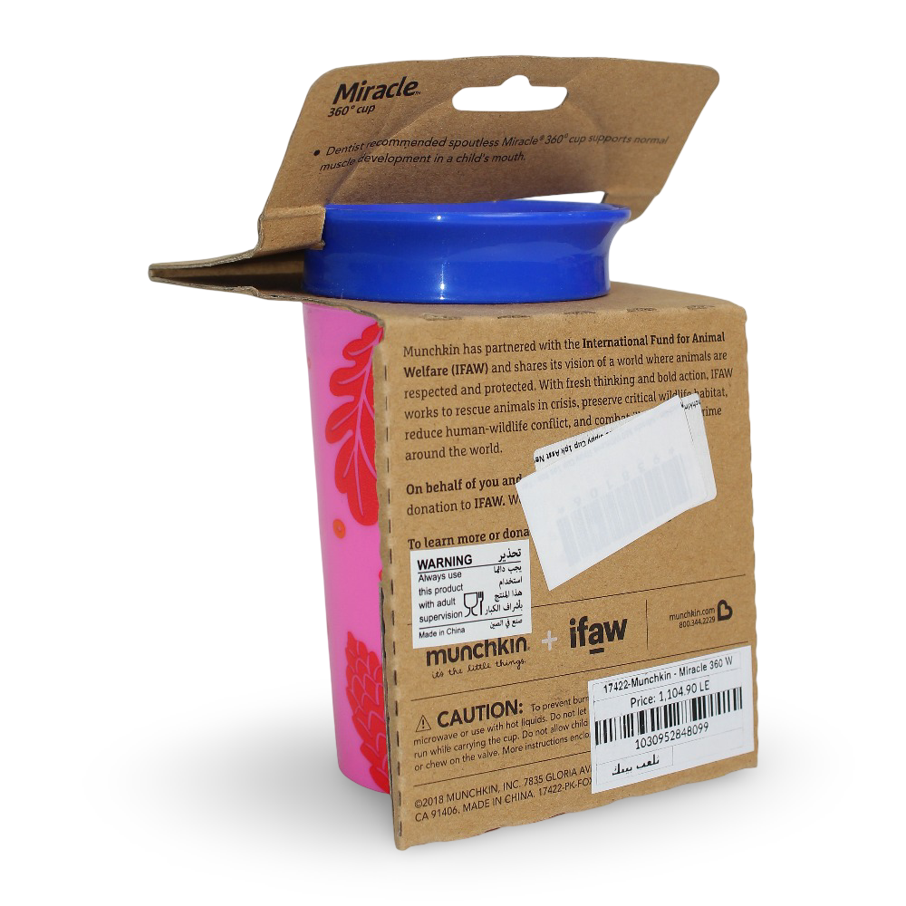 Munchkin Miracle 360° Wild Love Sippy Cup 266ml – Pink Fox