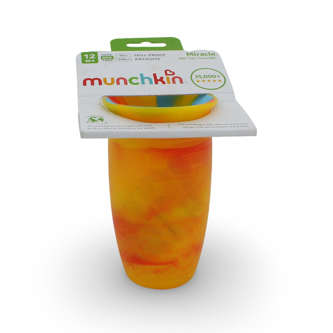 Munchkin Miracle 360° Tropical Swirl Trainer Cup Hey Sunshine 296ml +12m – Yellow