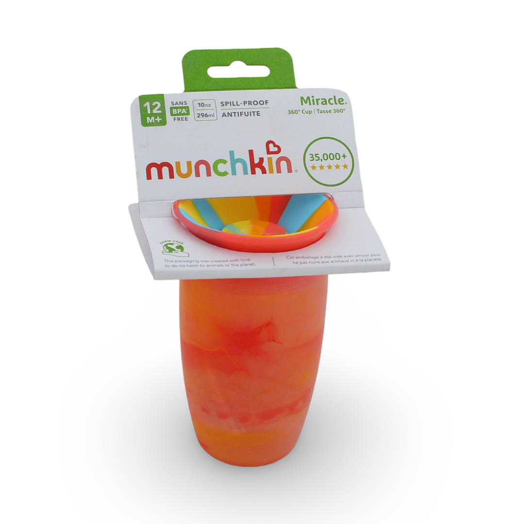 unchkin Miracle 360° Tropical Swirl Trainer Cup Hey Sunshine 296ml +12m – Orange