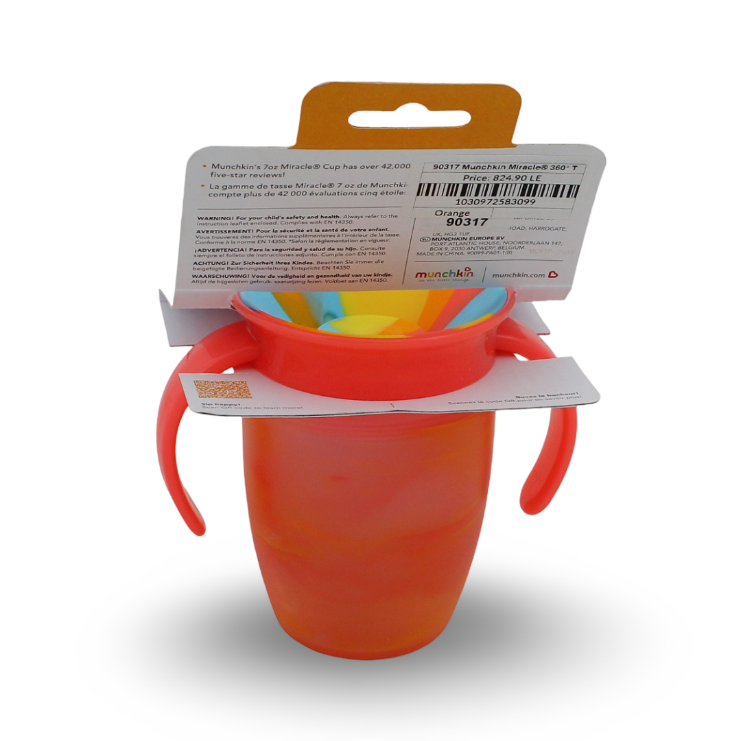 Munchkin Miracle 360° Tropical Swirl Trainer Cup Radical Rainbow +6m – Orange