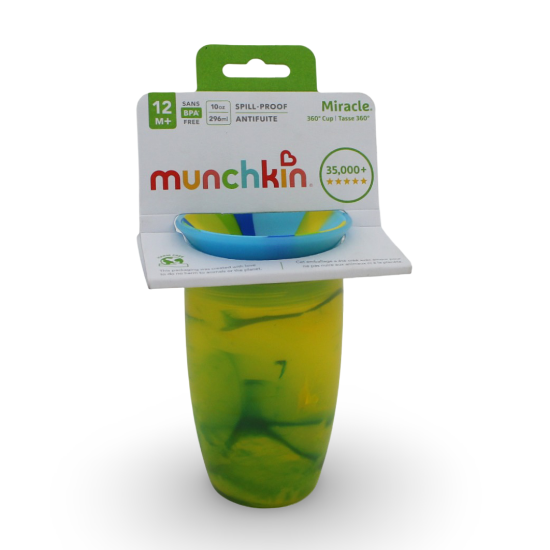 Munchkin Miracle 360° Tropical Swirl Sippy Cup Cotton Candy 296ml +12m – Green