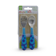 Munchkin Toddler Fork and Spoon Set +12m –  Blue