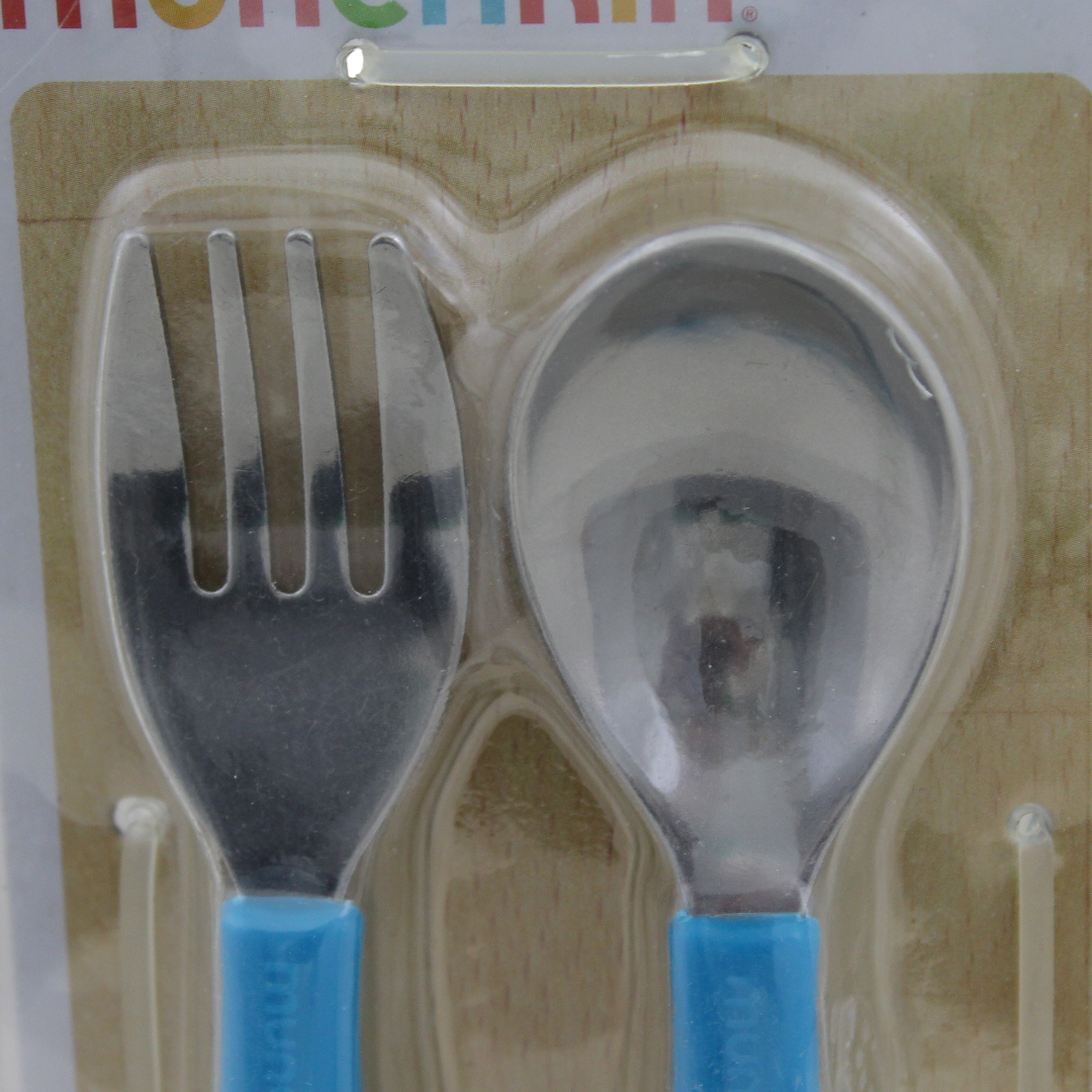 Munchkin Toddler Fork and Spoon Set +12m –  Blue