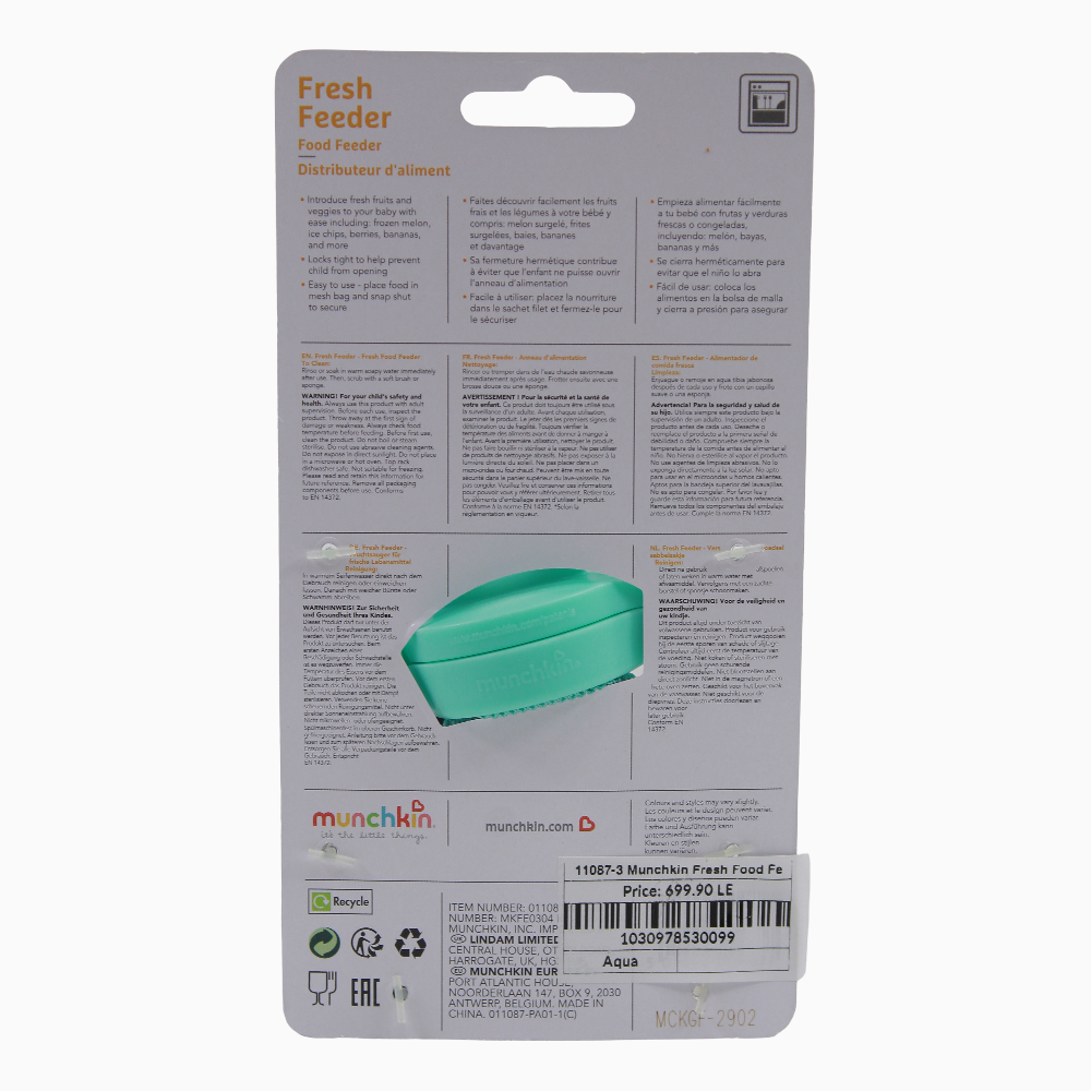 Munchkin Fresh Food Feeder – Aqua – 6 Months+