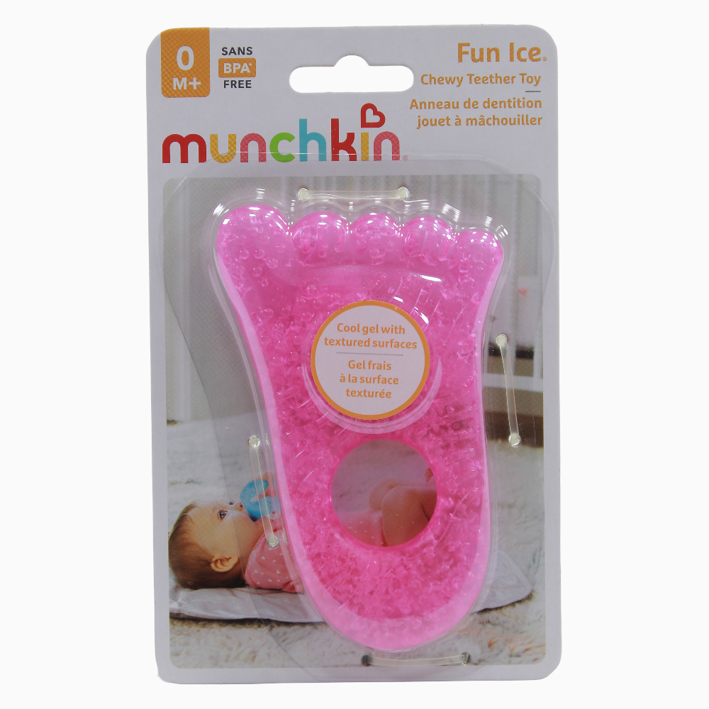 Munchkin Fun Ice® Foot Chewy Teether - Pink