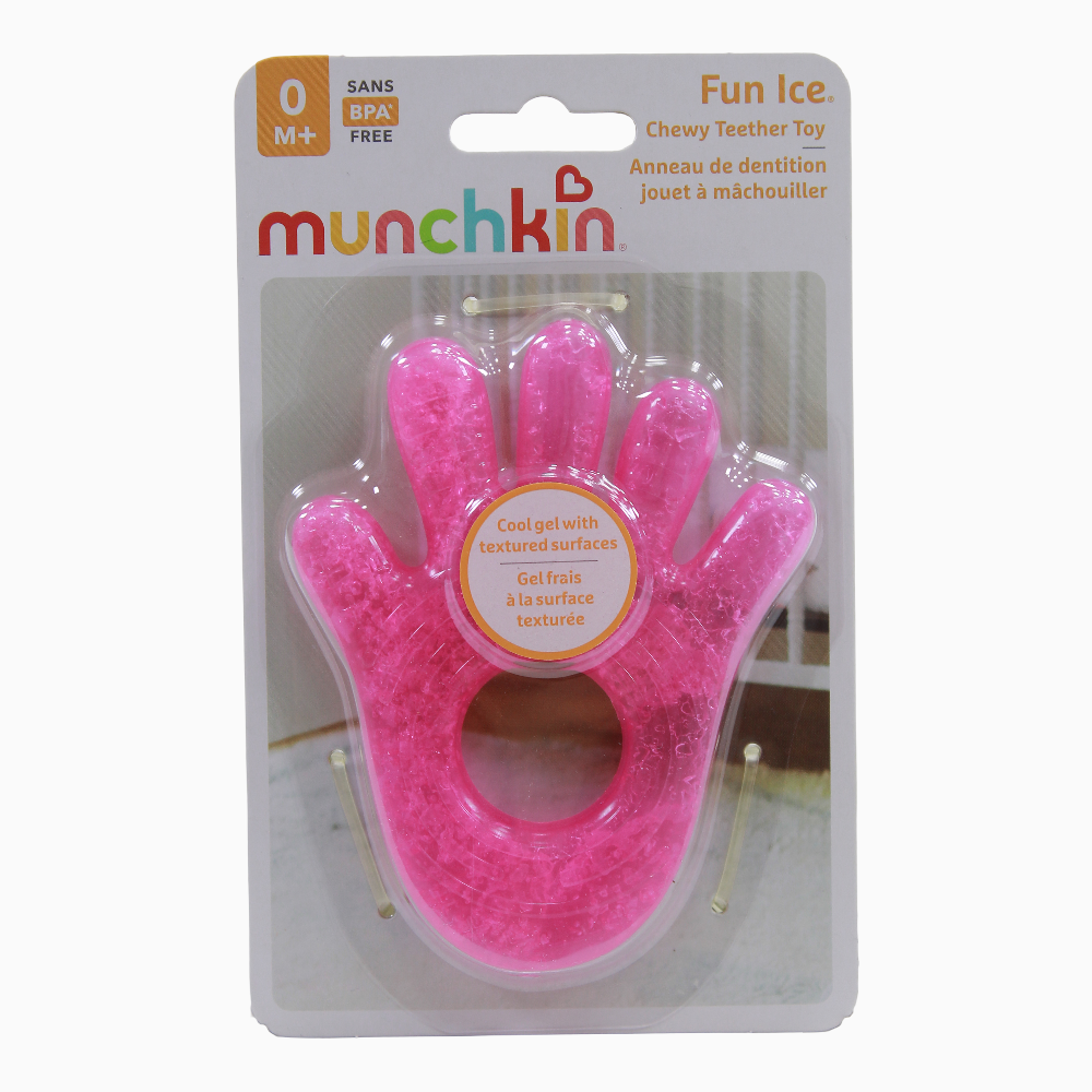 Munchkin Fun Ice® Hand Chewy Teether - Pink - 0 months +