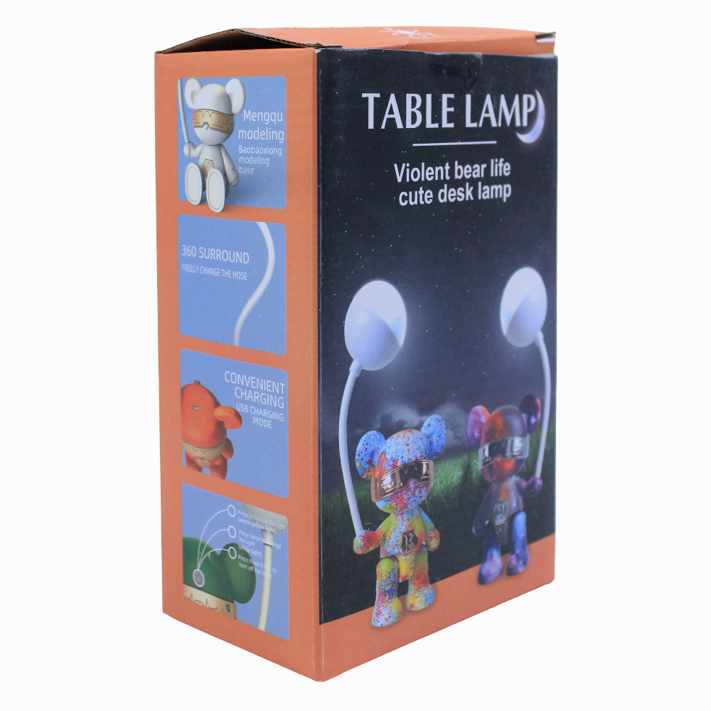 Violent Bear Life Cute Desk Lamp – Monster White