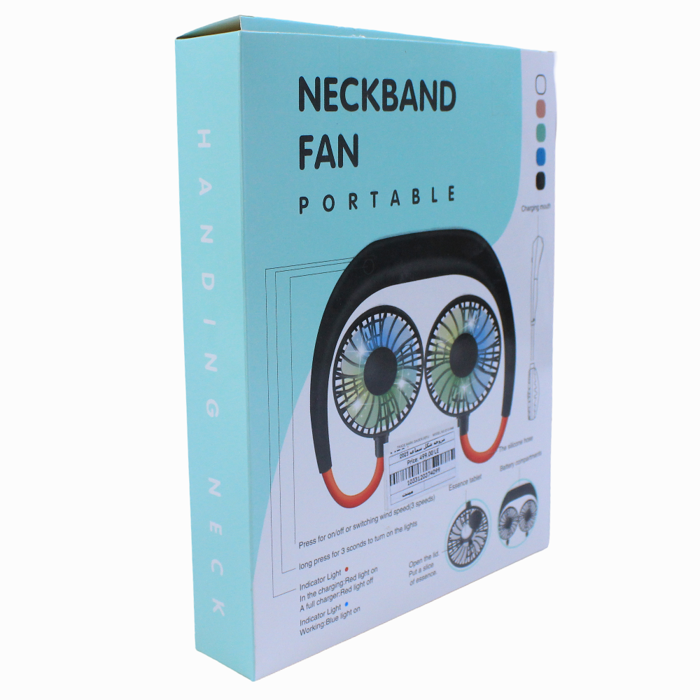 Hands-Free Portable Neckband Fan - Mint Green