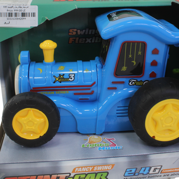 Jumping RC Stunt Train Toy – Blue