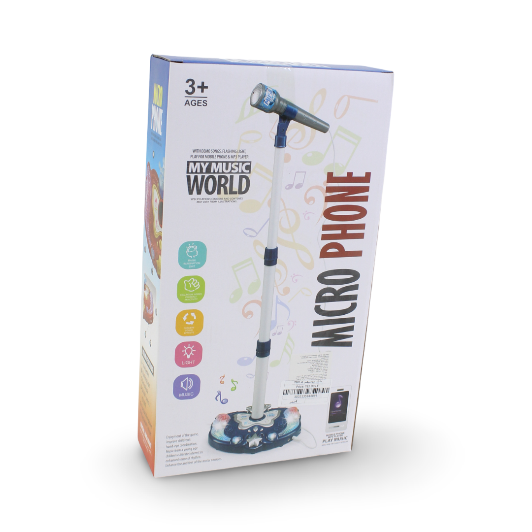 My Music World Microphone with Stand – Red
