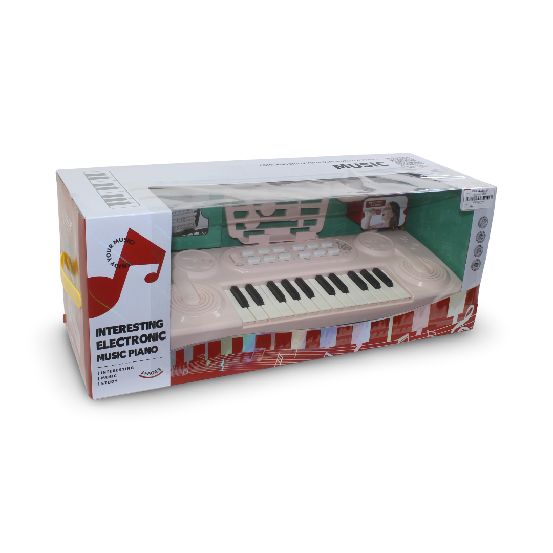 Electronic Piano Keyboard with Microphone – Pink