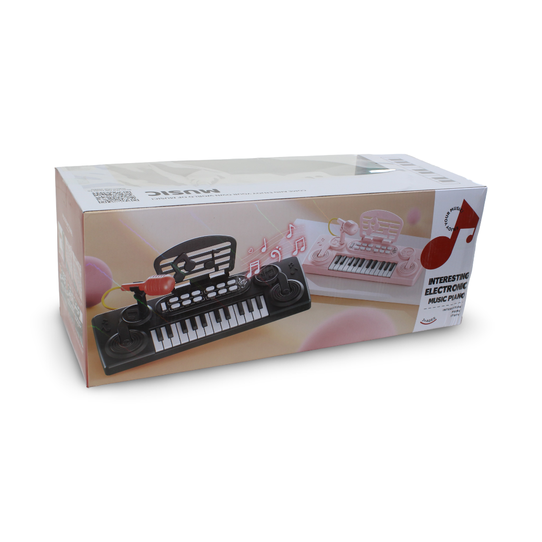 Electronic Piano Keyboard with Microphone – Pink