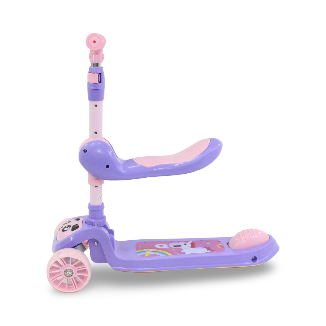 3A 3-wheel Scooter with Foldable Seat – Pink