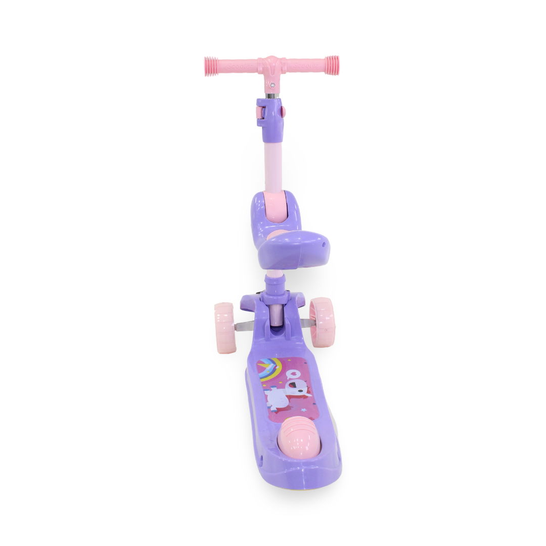 3A 3-wheel Scooter with Foldable Seat – Pink