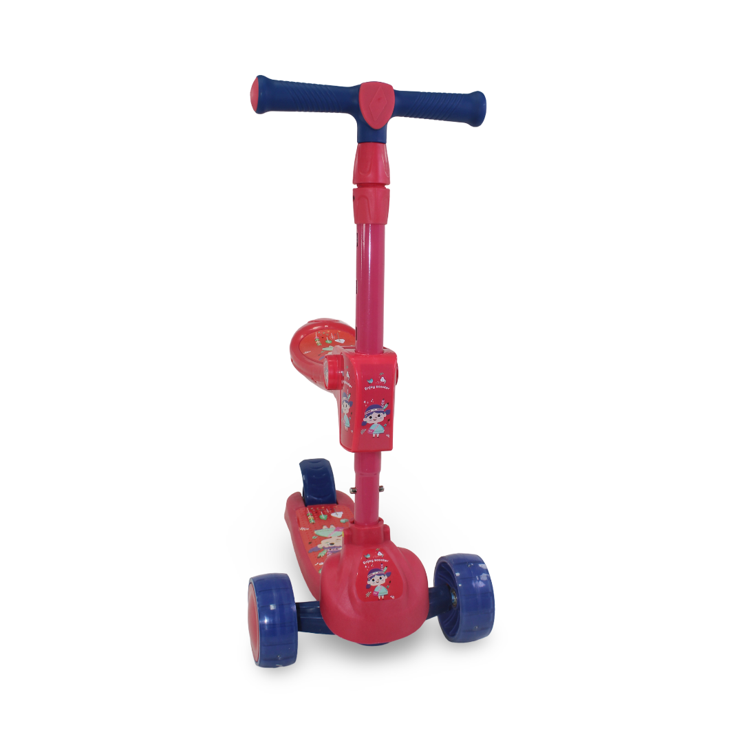 3A 3-wheel Scooter with Foldable Seat – Red - Toys