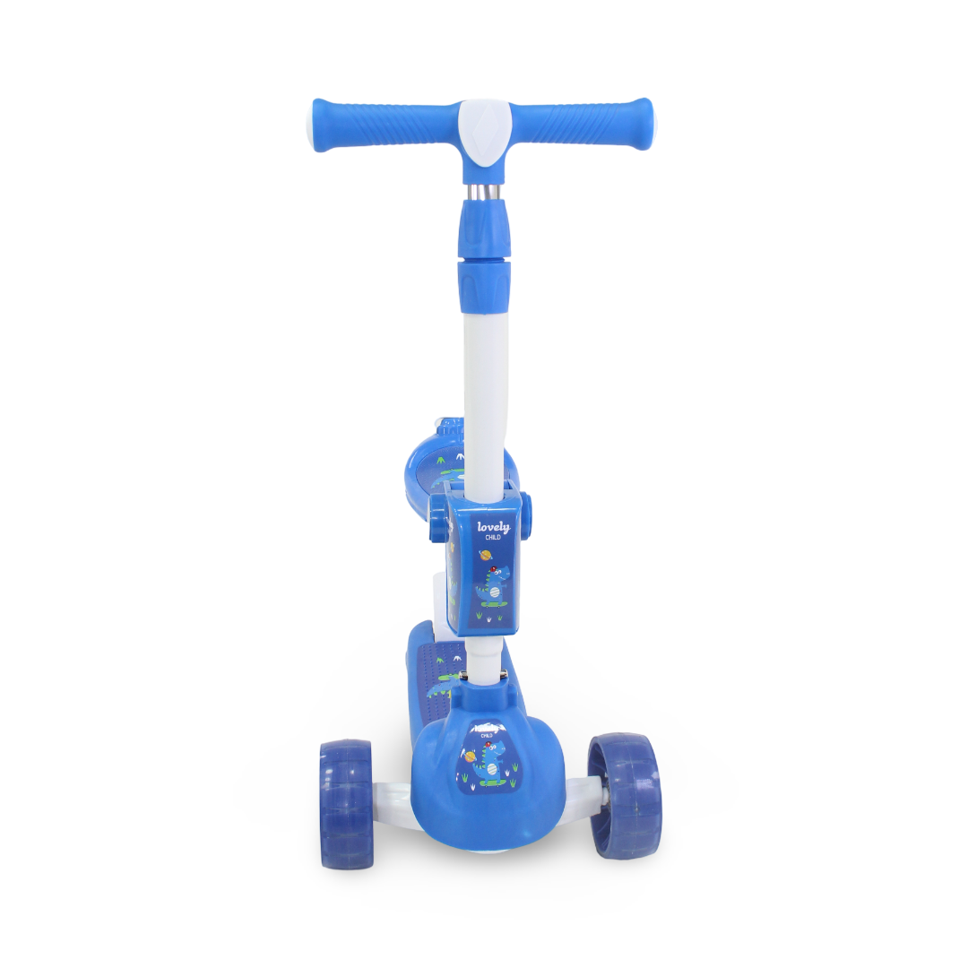 3A 3-wheel Scooter with Foldable Seat – Blue