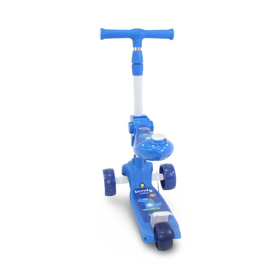 3A 3-wheel Scooter with Foldable Seat – Blue