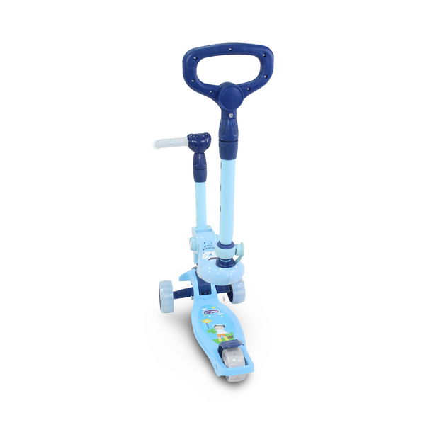 3A Plastic 3-wheel Scooter with Seat and Handle – Blue