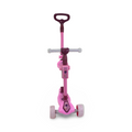 3A Plastic 3-wheel Scooter with Seat and Handle – Pink