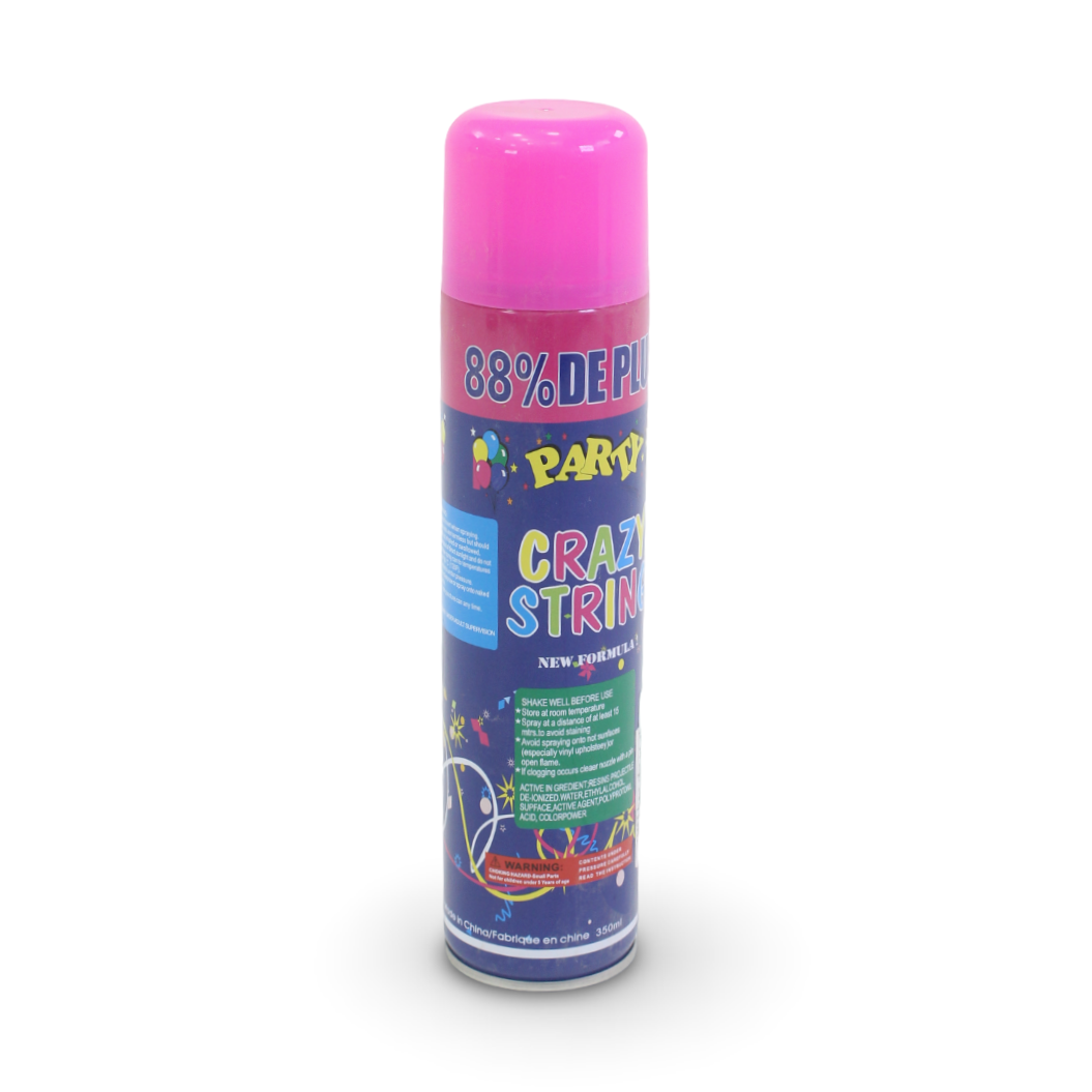 Party Crazy String Spray Can – Pink