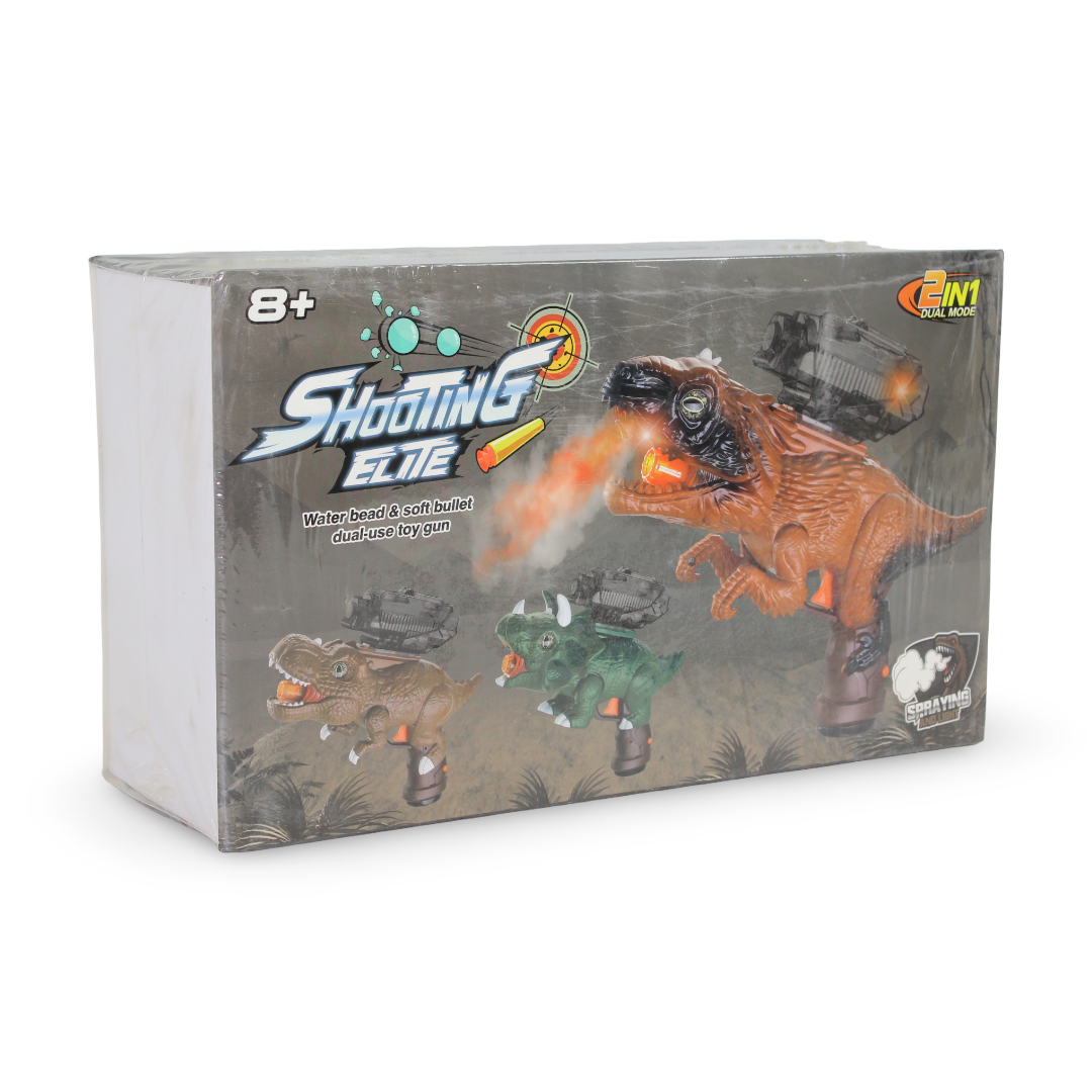 Shooting Elite 2-in-1 Toy Gun T-Rex – Brown
